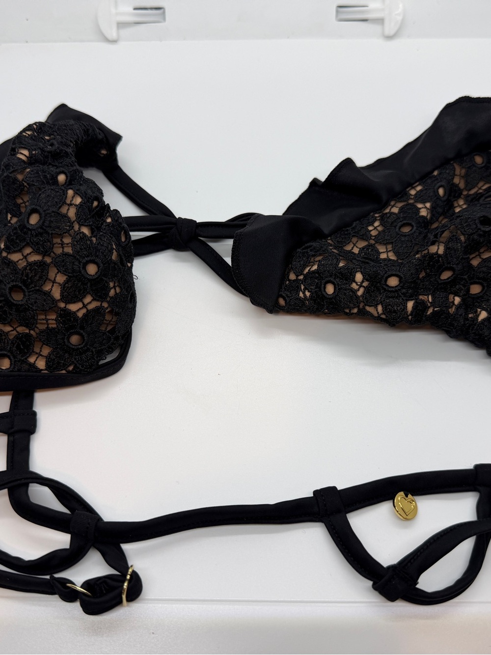 For Love And Lemons Black Lace Bikini Set - Picture 4 of 6